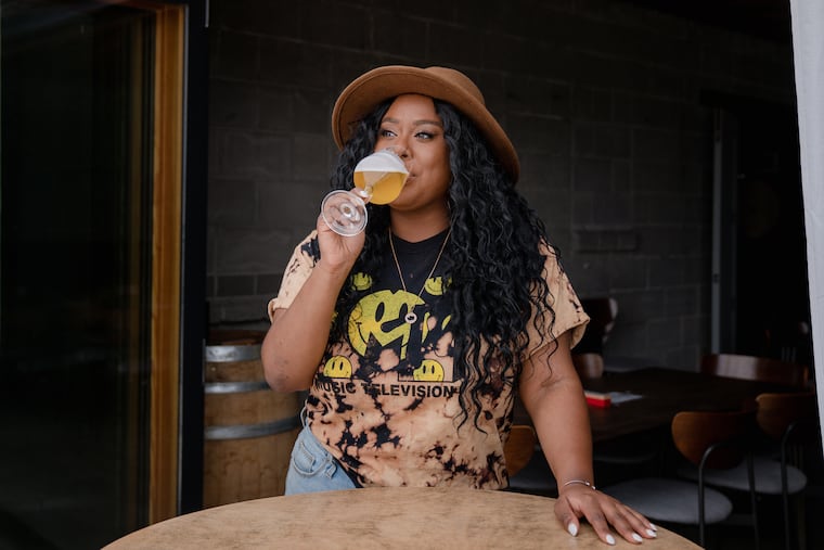 Chanell Williams, a blogger and beer enthusiast at Fair Isle Brewing in Seattle, where she works.