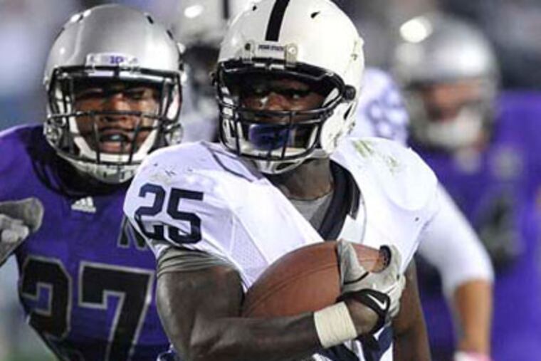 Penn State's Silas Redd scored on a 19-yard run in the second half. (Jim Prisching/AP Photo)