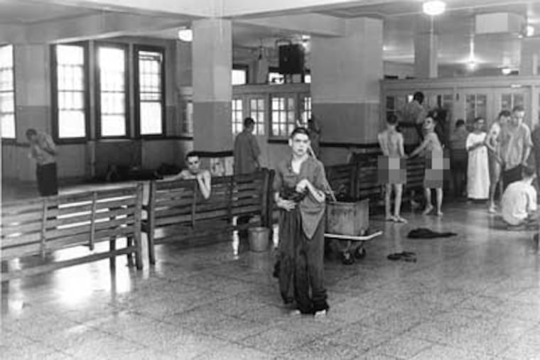 The day room in the men's quarters at Pennhurst in 1970. (CHARLES W. JAMES)