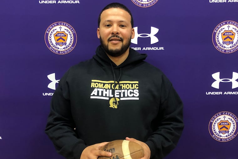 New Roman Catholic High School football coach Rick Prete