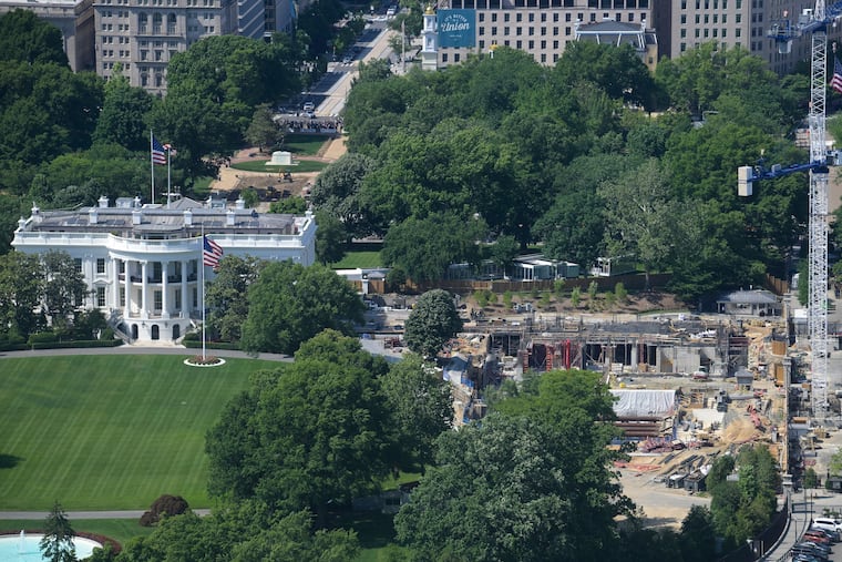 The Senate parliamentarian ruled out of order the proposed immigration enforcement bill that includes $1 billion for security measures related to the ballroom under construction at the White House.