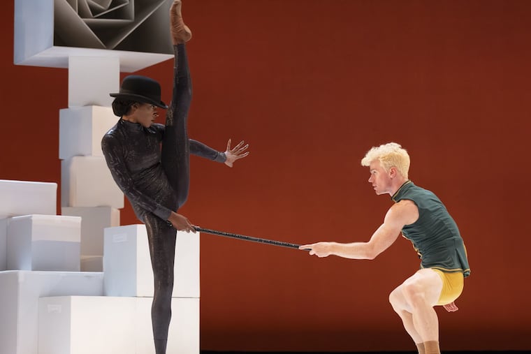 BalletX dancers Ashley Simpson (left), as the snake, and Eli Alford, as the little prince in Annabelle Lopez Ochoa's "The Little Prince."