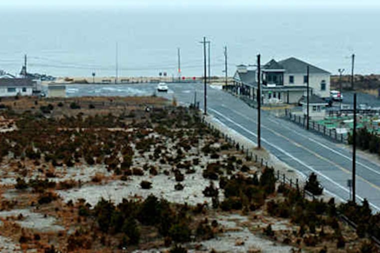 The view from Fire Control Tower 23 in Cape May, which opened Friday for tours. (Clem Murray / Staff Photographer)