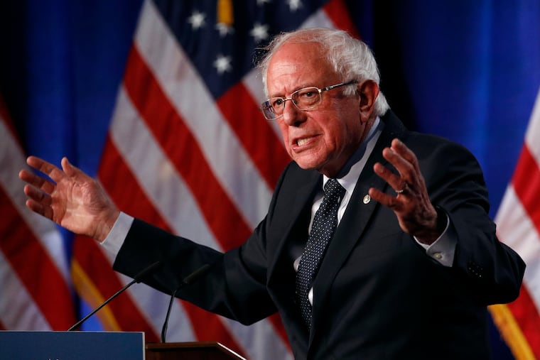 Democratic presidential candidate, Sen. Bernie Sanders, I-Vt., speaks about his "Medicare for All" proposal Wednesday, July 17, 2019, at George Washington University in Washington.