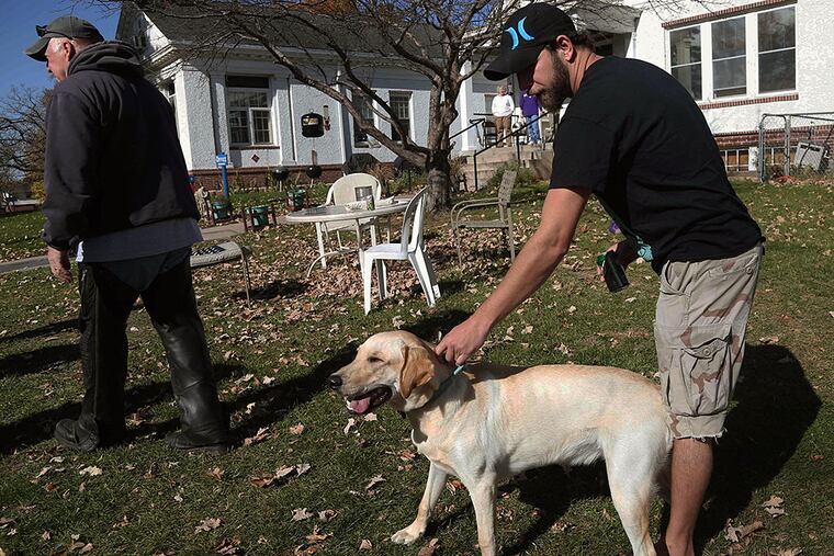 Dan Klutenkamper at a retreat for veterans in Minnesota. Associated Press