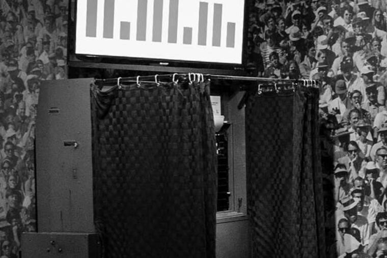 This voting booth is part of "The 1968 Exhibit" at the . National Constitution Center