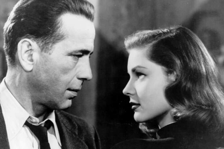 Lauren Bacall and Humphrey Bogart, one of Hollywood's great film pairings, appear in "The Big Sleep" (1946), the second of their four movies together.