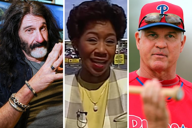 Philadelphia lost a host of beloved people in 2025, including (from left) WMMR host Pierre Robert, former KYW and NBC10 reporter Orien Reid Nix, and former Phillies manager Ryne Sandberg.