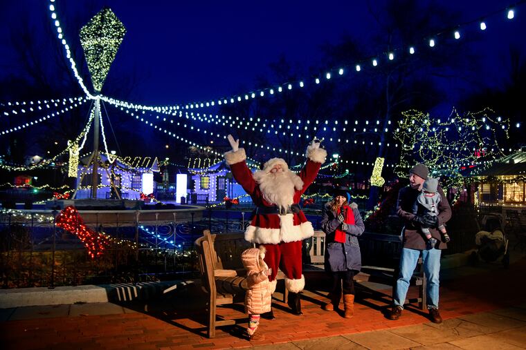 City Councilman Squilla appears in costume as Santa Claus at the Franklin Square Holiday Festival Dec. 12, 2019.