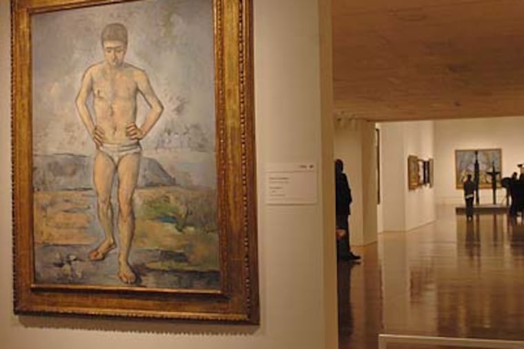 Paul Cézanne's "The Bathers" is one of the best-known paintings on display at the Philadelphia Museum of Art's "Cezanne and Beyond" exhibit. (Tiffany Yoon/Staff file photo)