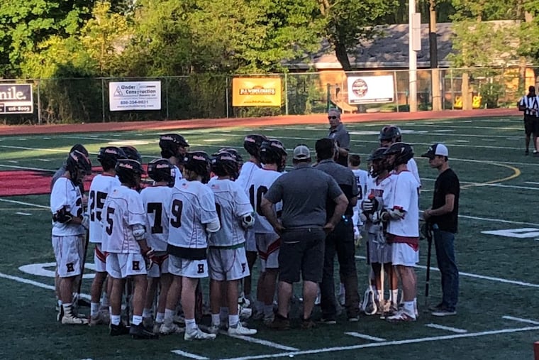 The Haddonfield High school boys lacrosse team.
