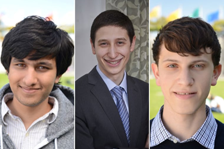 (Left to right) Ishaan Gulrajani, Ari Weinstein and Conrad Kramer.