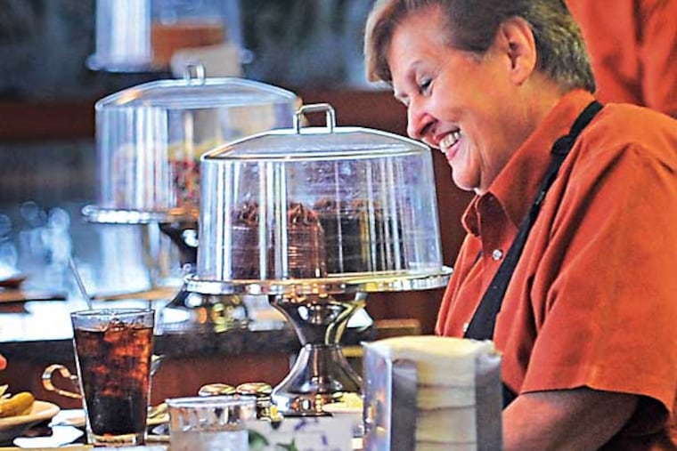 Ponzio's in Cherry Hill is marking its 50th anniversary. Joanie Browning has been a waitress there for 48 of those 50 years. ( TOM GRALISH / Staff Photographer )