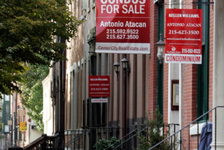 Kevin Gillen says prices of single-family houses in the city proper fell 17.1 percent since the start of downturn in August 2007, but that number does not include condo prices, which may cancel out the single-home decrease. (MICHAEL PEREZ / Inquirer Staff Photographer)