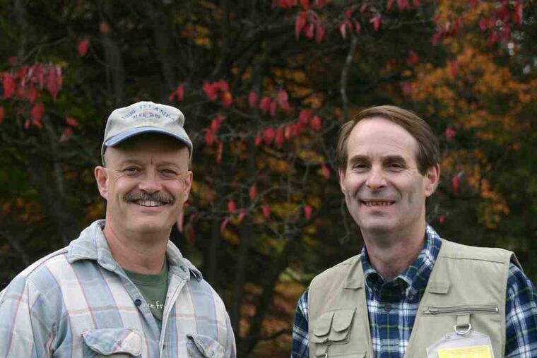 Mike Gogal (right) and business partner Mark Burdack, who designed the Ultimate Fishing Maps GPS Fishing Guide.
