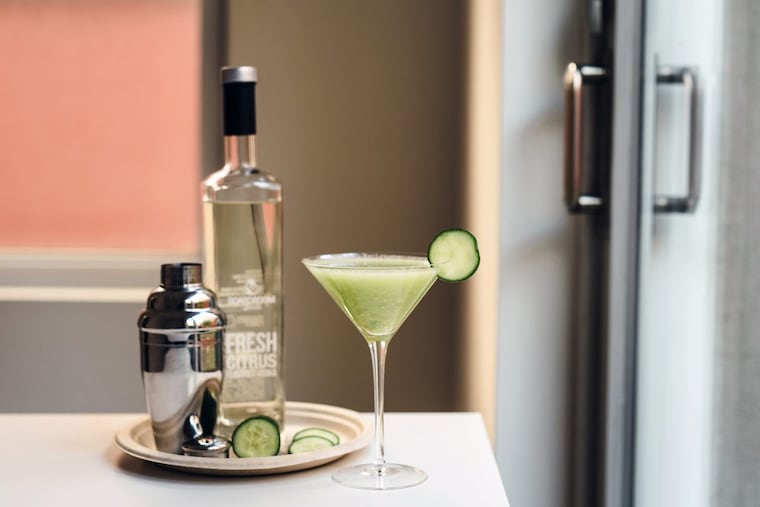 The Citrus Avocado Martini from Boardroom Spirits gets a touch of healthy creaminess from the addition of mashed avocado.
