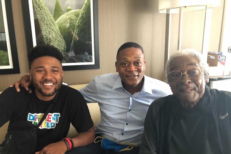 Richard Allen III, Richard Allen Jr. and Dick Allen before Allen's number retirement ceremony in September 2020.