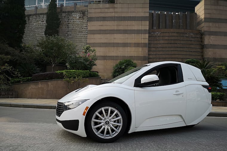 The single-seat, three-wheeled Solo made by ElectraMeccanica.