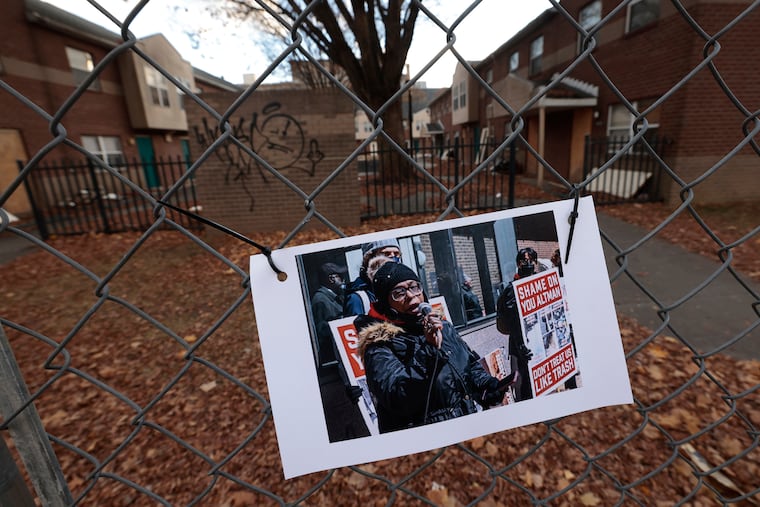 The University City Townhomes were demolished in 2024 after the property owner decided to sell instead of renew a federal subsidy contract. This 2023 photo shows a picture of a former resident that hung on the fencing around the property as it awaited demolition.