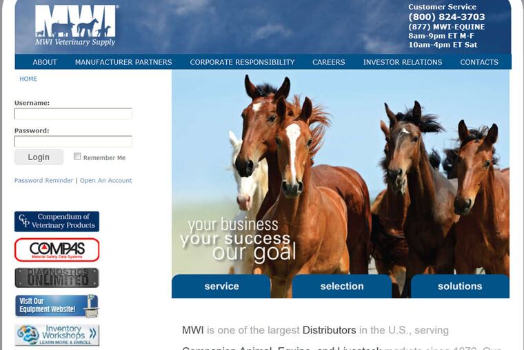 MWI had net income of $73 million on $2.98 billion in revenue in the year ended Sept. 30.