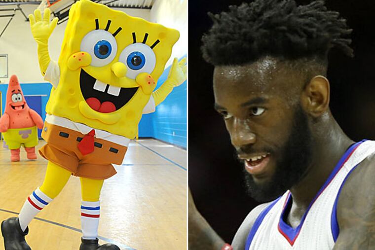 JaKarr Sampson is a fan of a certain pineapple-dweller. (Yong Kim/Staff Photographer; Getty Images)