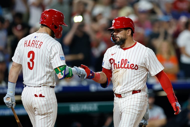 Bryce Harper and Kyle Schwarber (right) will represent Team USA in the World Baseball Classic next month.