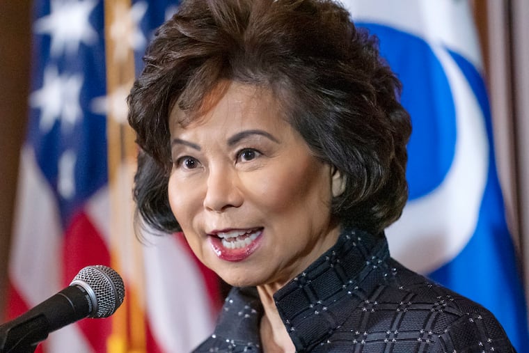 Transportation Secretary Elaine Chao, shown in September 2019