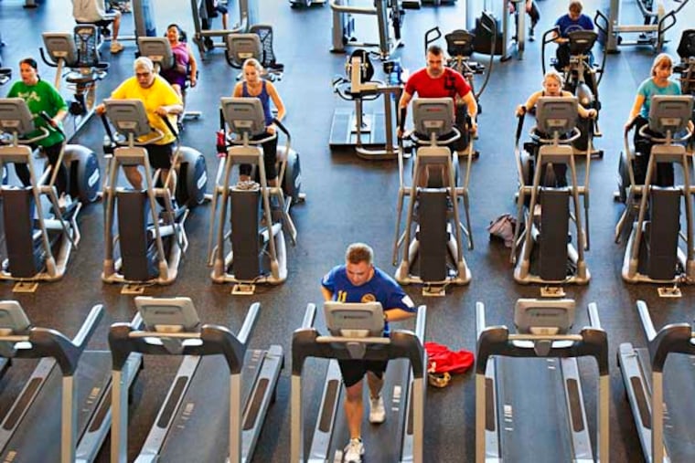 Wednesday April 9, 2014 Built on the site of the old "Swell" bubblegum factor, the brand new Haverford YMCA bills itself as the fastest growing Y in the nation. Here, a mid-morning crowd of people exercise on the high-tech treadmills, stair climbers and other fitness machines. ( ED HILLE / Staff Photographer )