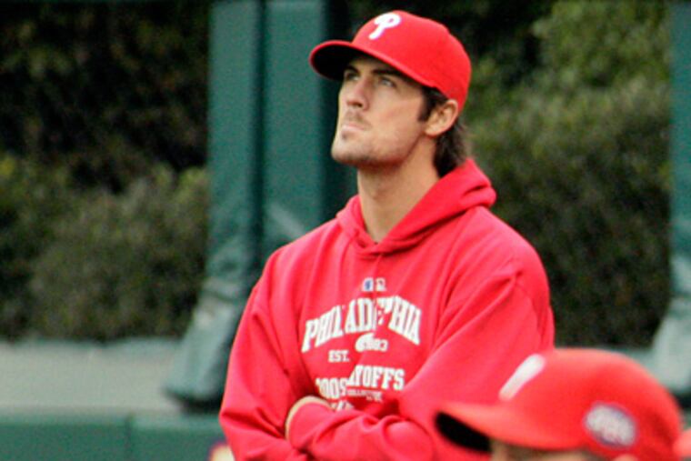 Cole Hamels will take the mound tonight for the Phillies in Game 3 of the World Series. (Elizabeth Robertson / Staff Photographer)