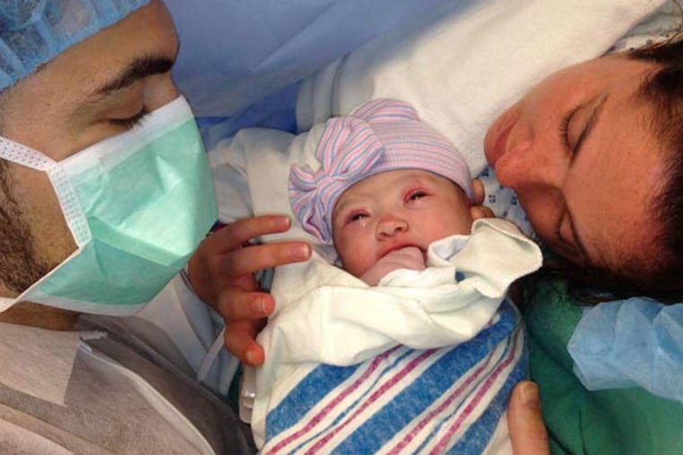 Family portrait: Father Jesse Silverman, daughter Reese Annabelle Silverman, and mother Ariel Stern. (Courtesy of Melissa Dribben)