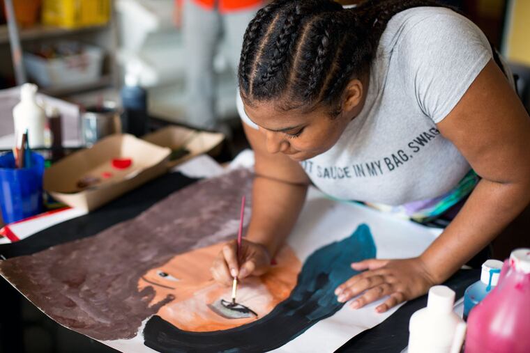 Charine Paladino, 18, at C.B. Community Schools, whose goal is to ensure that youths ages 16 to 20 who have bounced between foster homes have a safe and stable place to learn.