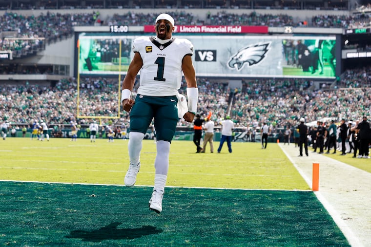 Eagles quarterback Jalen Hurts has won 17 straight games that he has started and finished.