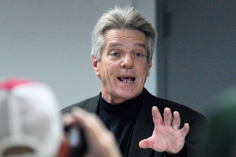 This Nov. 5, 2020, photo shows State Rep. Russ Diamond, (R., Lebanon) as he speaks at a town hall meeting in Llewellyn, Pa.