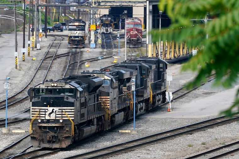 Norfolk Southern locomotives are moved in the Conway Terminal in Conway, Pa., Thursday, Sept. 15, 2022. On Thursday the Commerce Department issues its third and final estimate of how the U.S. economy performed in the second quarter of 2022.