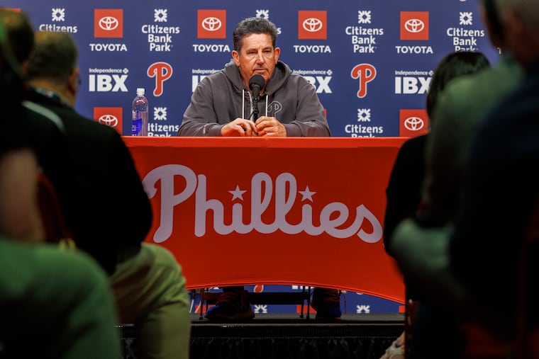 Rob Thomson manager of the Philadelphia Phillies, Citizens Bank Park, Thursday, October 16, 2025.