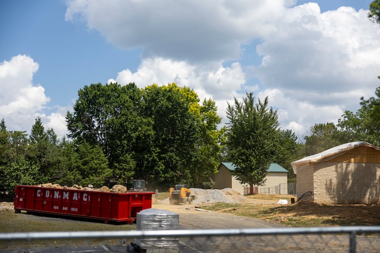 Construction site at Chase Road Park in Tredyffrin Township, which grew in cost to more than $1.7 million as supervisors accelerated the timeline for the turnaround in Chesterbrook, Pa., on Friday, July 31, 2026.