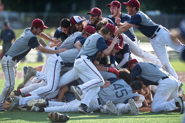 Eastern High School celebrates after winning the title game of 45th annual Diamond Classic against St. Augustine.