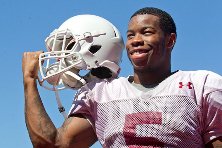 Temple running back Jahad Thomas after practice on Sept. 15, 2015.
