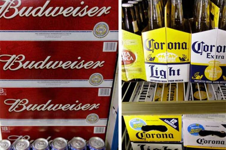 On the shelves in Palo Alto, Calif. The proposed $20.1 billion deal would join the top-selling U.S. brewer, Anheuser-Busch InBev, with the Mexican brewer Grupo Modelo, which is No. 3 in U.S. sales. (Associated Press)