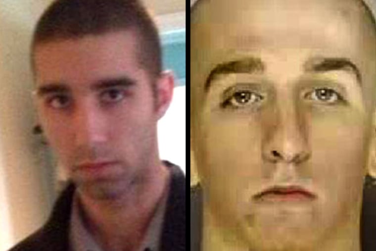 Drew Ferguson, left, of Malvern, was found shot to death in his apartment. His friend, Merritt Dudas, right, is charged with first-degree murder, robbery and weapons offenses. (Facebook; NDN)