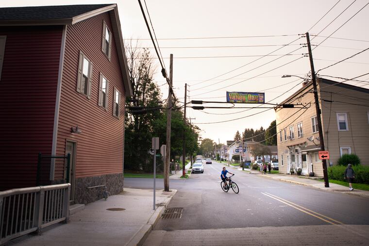 Main Street in Conyngham, PA, which has become an extension of Hazleton after that city started seeing a decline.
