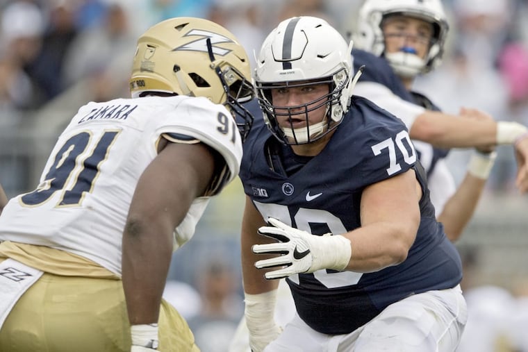 Brendan Mahon is the most experienced player on Penn State’s offensive line.