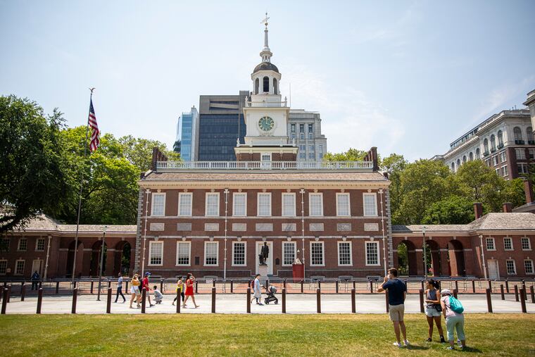 Independence Hall, normally a happy hubbub on the July 4th weekend, was conspicuously quiet on July 3, 2020. The coronavirus pandemic has canceled many events, closed businesses and restaurants, and put a damper on festivities.