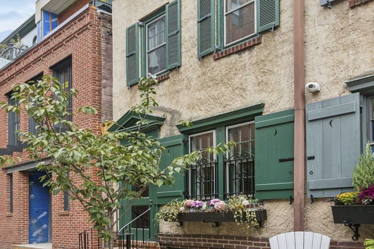 The exterior of Deirdre and Michael Barone's Fitler Square home.