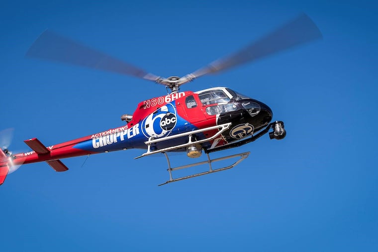 6abc's Chopper 6 crashed on Dec. 19, 2023, in Burlington County. Pictured is a provided image of Chopper 6.