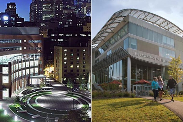 Thomas Jefferson University (left) and Philadelphia University are to merge.