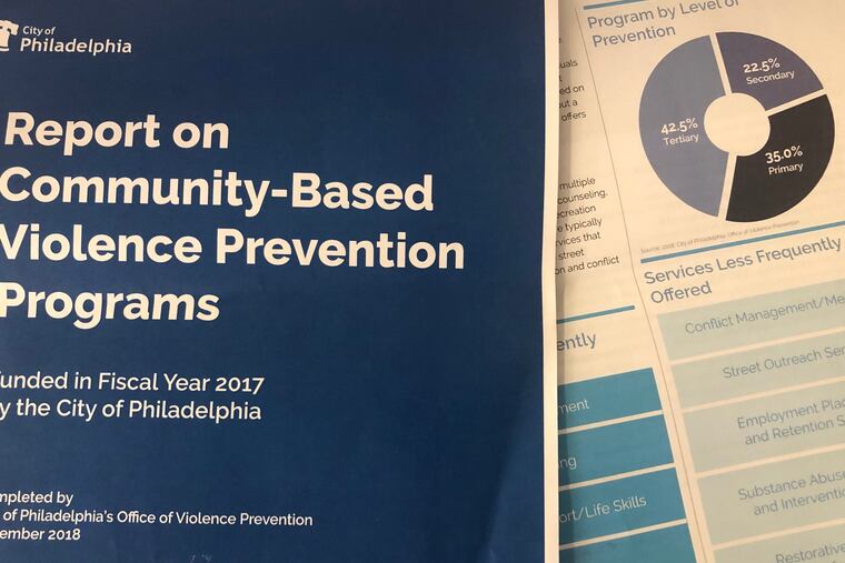 The city's latest report on community-based violence prevention programs.