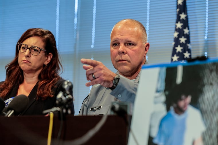 Chester County District Attorney Deb Ryan and Pennsylvania State Police Lt. Col. George Bivens take questions during a press conference in West Chester, Thursday, Sept. 7, 2023.