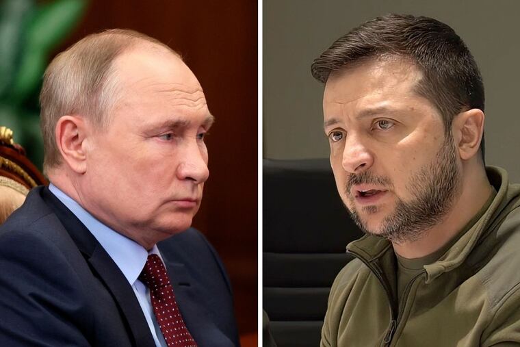 Russian President Vladimir Putin and Ukrainian President Volodymyr Zelenskyy.