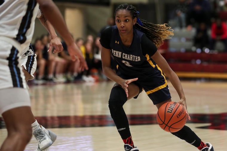 Penn Charter's Kaylinn Bethea during the PAISAA championship game at Hagan Arena on Feb. 26. Westtown defeated Penn Charter, 74-54.